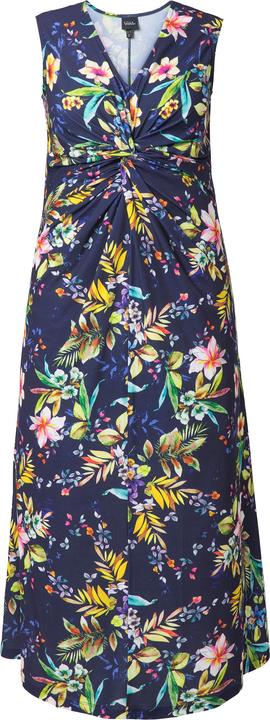 Image du produit Ulla Popken Robe maxi en jersey. Motif floral et drapé (52)