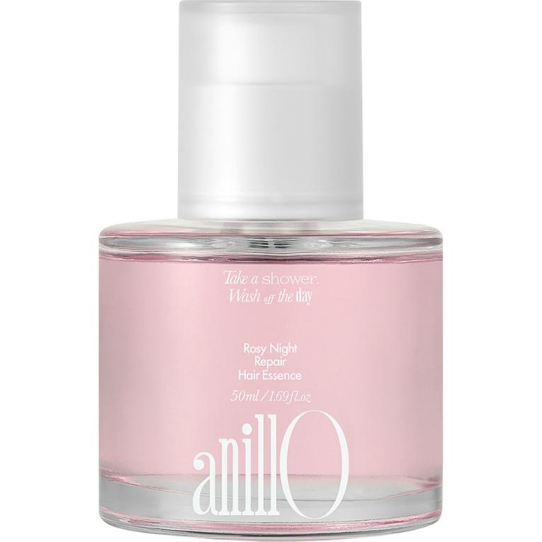 Anillo, Olio + Siero per capelli, Essenza Riparatrice Notturna alla Rosa Damascena con Estratto di Rosa Canina e Peptidi (50 ml)