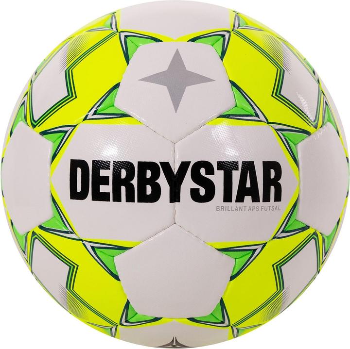 Produktbild Derbystar Fussball Futsal Brillant APS v23 weiss/gelb/grau Gr.4 (4)