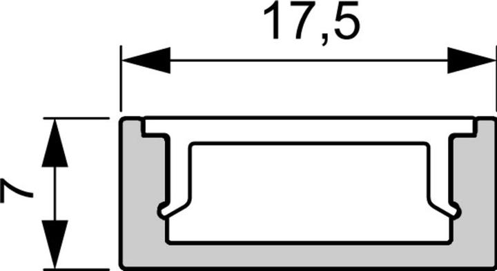Actual product image L&S LED recessed/mounting profiles Paris without light bezel