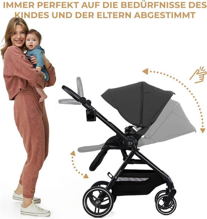 Produktbild KinderKraft Kinderwagen YOXI 2in1 Moonlight Grey
