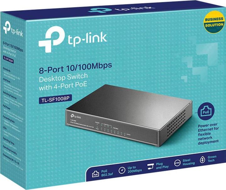 Actual product image TP-Link Tl-Sf1008p (8 Ports)