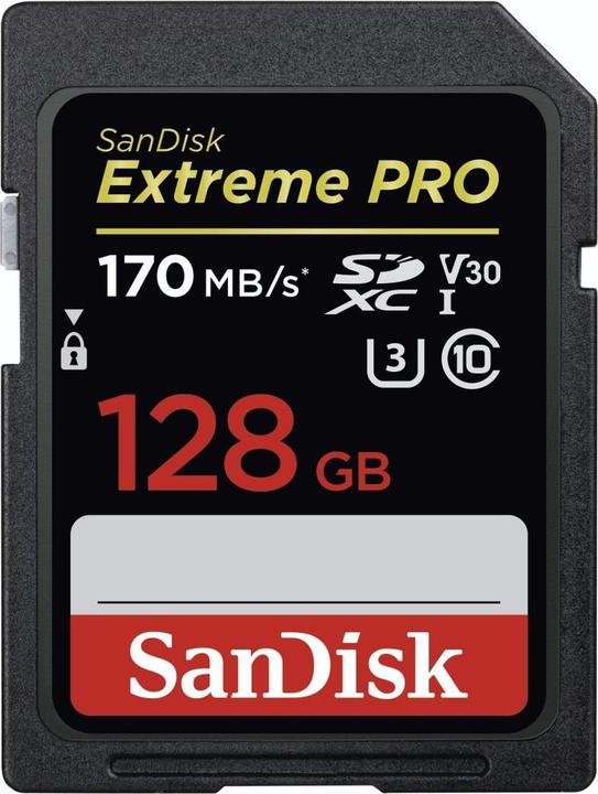 SANDISK Extreme Pro (128 GB, SDXC, U3, UHS-I)