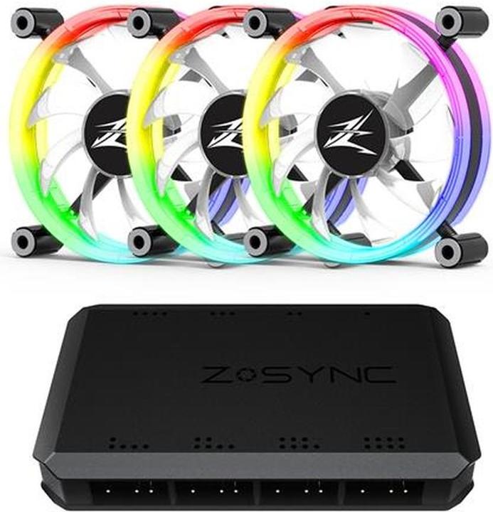 Produktbild Zalman ZM-LF120A3 computer cooling component For computer case Fan 12 cm Black, White (120 mm, 1x)