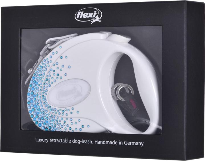 Productafbeelding Flexi Glam Splash Oceaan met Swarovski-kristallen M - Intrekbare hondenriem - 5 m - Wit (M, Hond, Algemeen, Loop)