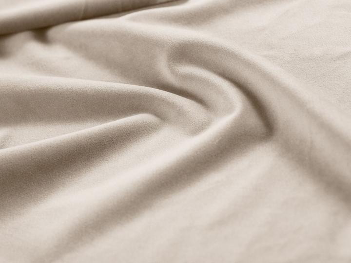 Actual product image Micadoni Velvet Storage Bed With Headboard, "Amy", Ivory, 220x130x95 Made in Europe (90 x 200 cm)