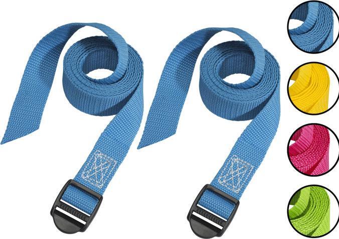 Master Lock LOT DE 4 SANGLES 3005 / 1800X25 BLEU, JAUNE, VERT, ROSE 40KG