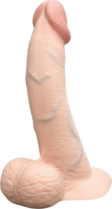 Earthly Body Slipskin Realistic Silicone Dildo 8 Inch Curved Cream