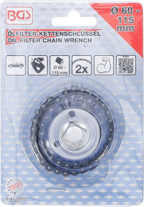 Produktbild BGS Ölfilter-Kettenschlüssel Ø 60 - 115 mm