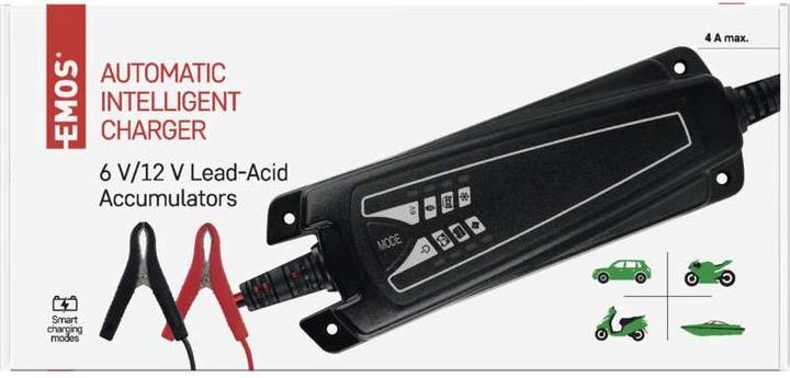 Immagine prodotto Emos Caricabatterie per auto 6/12V 4A (12V, 6V, 4 A)