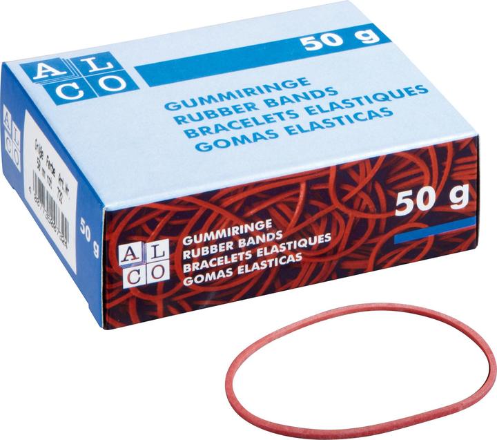 Actual product image Alco Rubber bands, natural rubber, red, various sizes (1 pcs.)