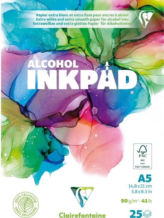 Image du produit Clairefontaine Bloc Alcohol Inkpad A5 25F 90g (90 g/m², 25x)