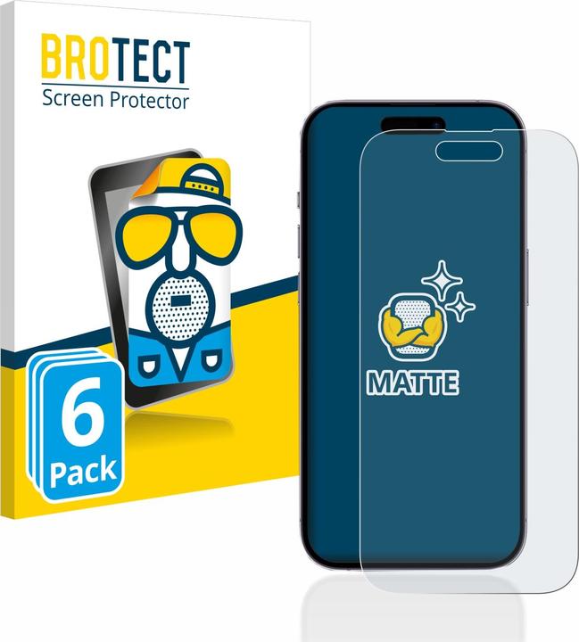 Actual product image BROTECT Anti-glare screen protector matt (6 pcs., Apple iPhone 14 Pro)