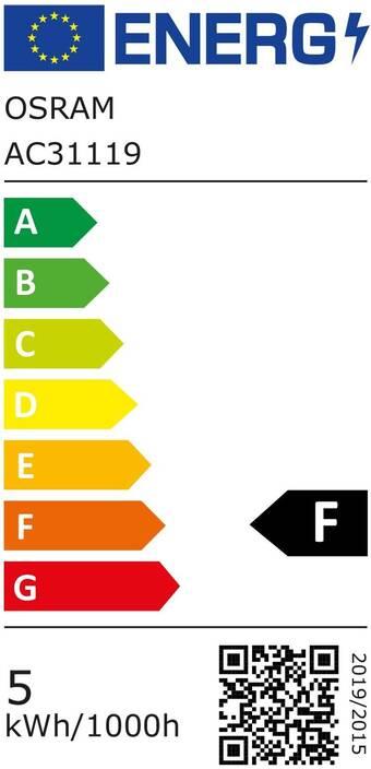 Label énergétique Osram Lampes Led Retrofit Rgbw avec télécommande (E14, 40 W, 470 lm, 1 x, F)