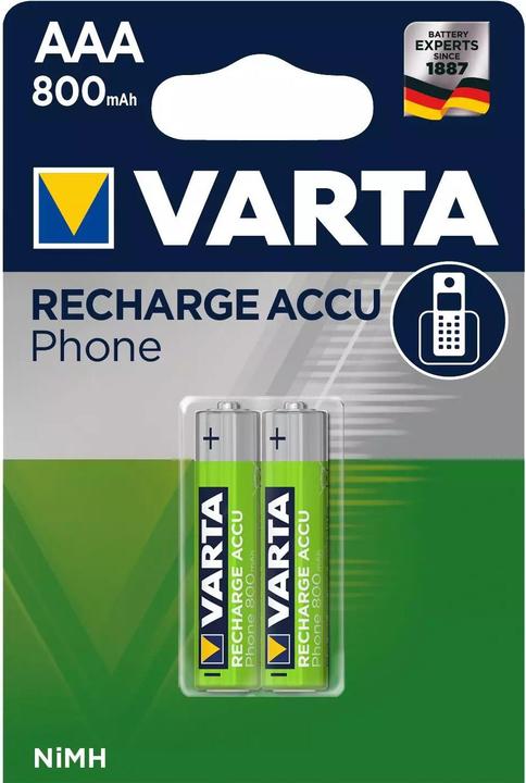 Productafbeelding Varta Accu Telefoon Opladen (2 Pcs., AAA, 800 mAh)