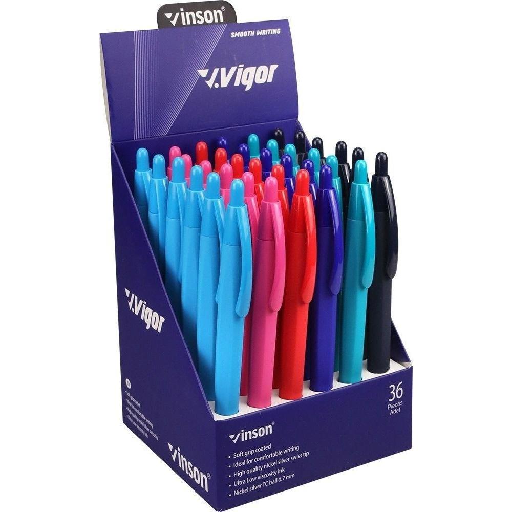 Schemat, Penne, Automatischer Kugelschreiber. Vigor G2 blau (36 Stk) (Blu, 36 x)