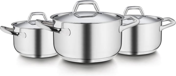 Produktbild Barazzoni Kochgeschirr-Set für Induktion, spülmaschinenfest, italienische Herstellung (Kochtopf, Edelstahl)