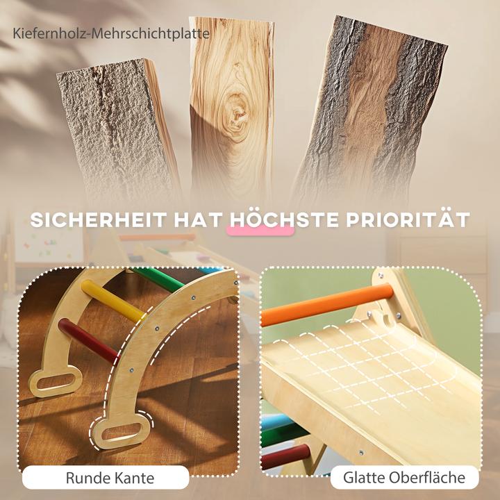 Produktbild Aiyaplay Klettergerüst Kiefernholz, Mehrschichtenplatte Mehrfarbig