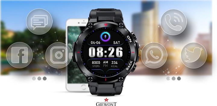Actual product image Giewont Smartwatch GW460-1 Black (46 mm)