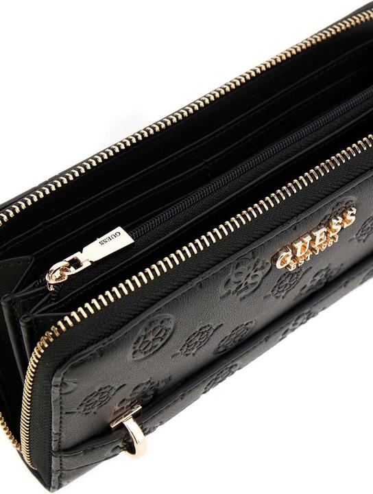 Actual product image Guess Zarela Slg Grosse Damen-Geldbörse mit Reissverschluss, Schwarz