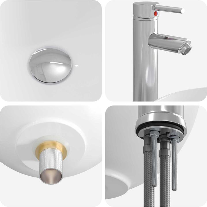 Produktbild vidaXL Badezimmerwaschbecken (320 mm, 320 mm)