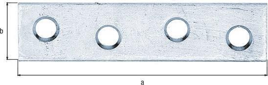 Produktbild Alberts Flachverbinder 60 x 15 mm, galv. gelb verzinkt (Flachverbinder, 100 Stk.)