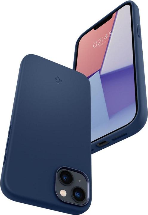 Actual product image Spigen Silicone Fit Mag Magsafe Iphone 14 Plus Navy Blue (Apple iPhone 14 Plus)