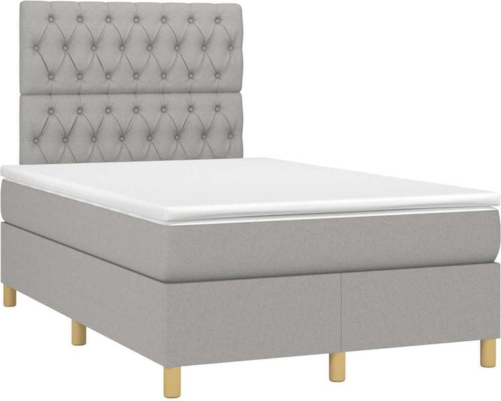 Produktbild VidaXL Bo x springbett mit Matratze & LED 120 x 190 cm Stoff (120 x 190 cm)