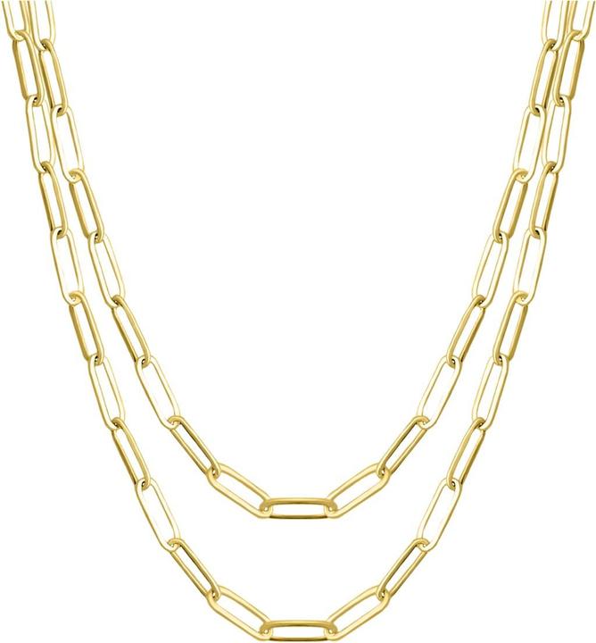 Image du produit Candy Collier Paper-Clip Sanda, argent sterling 925, plaqué or (Plaqué or 18k, Argent massif de 925, 77 - 80 cm)