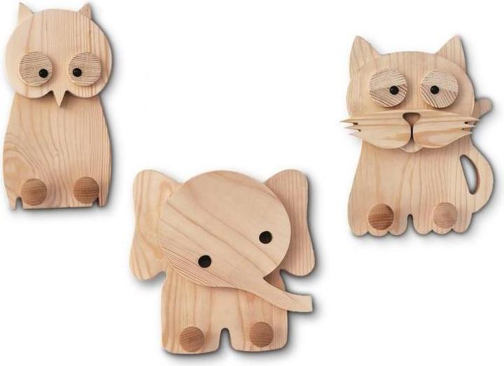 Image du produit Luka Zajc Design CAT-3980134 - Animal Kingdom Patère en bois Chat