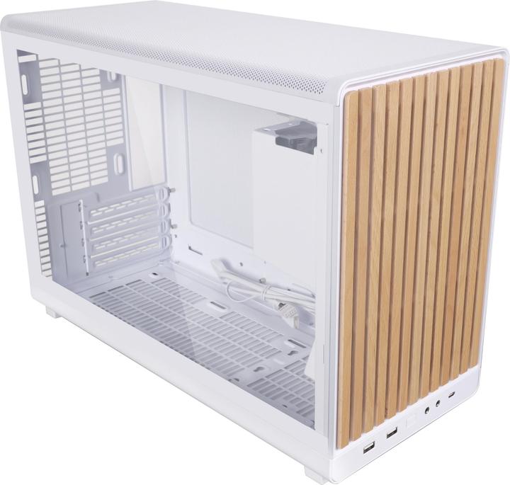 Produktbild Lian-Li DAN Cases A3-mATX Wood Edition PC-Gehäuse, Tempered Glass, Micro-ATX - Buche, weiss (mATX)