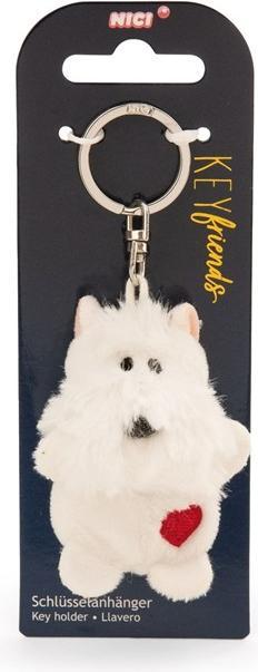 Produktbild Magni NICI Schlüsselanhänger Hund mit Herz weiss 5cm