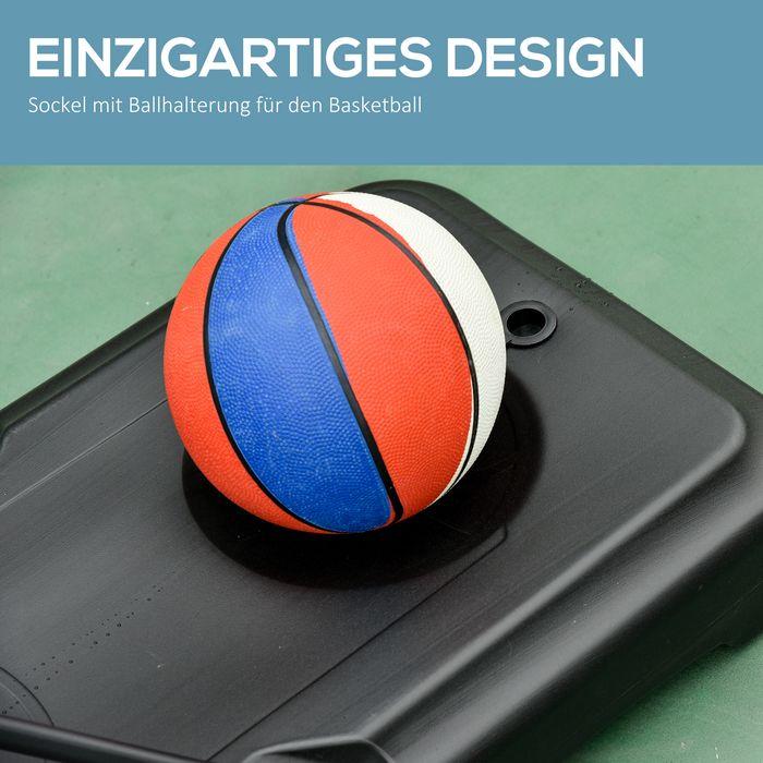 Produktbild Swisshandel24 Basketballständer Outdoor mit Rollen, 160-210 cm höhenverstellbar Basketballkorb