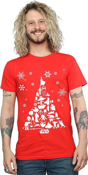 Actual product image Star Wars Mens Christmas Tree T-Shirt (XL)
