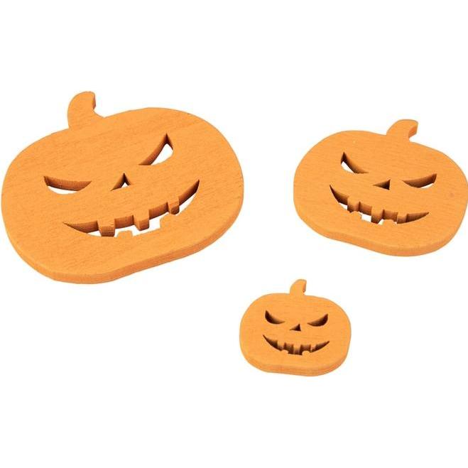 MICA Living Streudeko - Kürbisse - aus Holz - 20 Stück