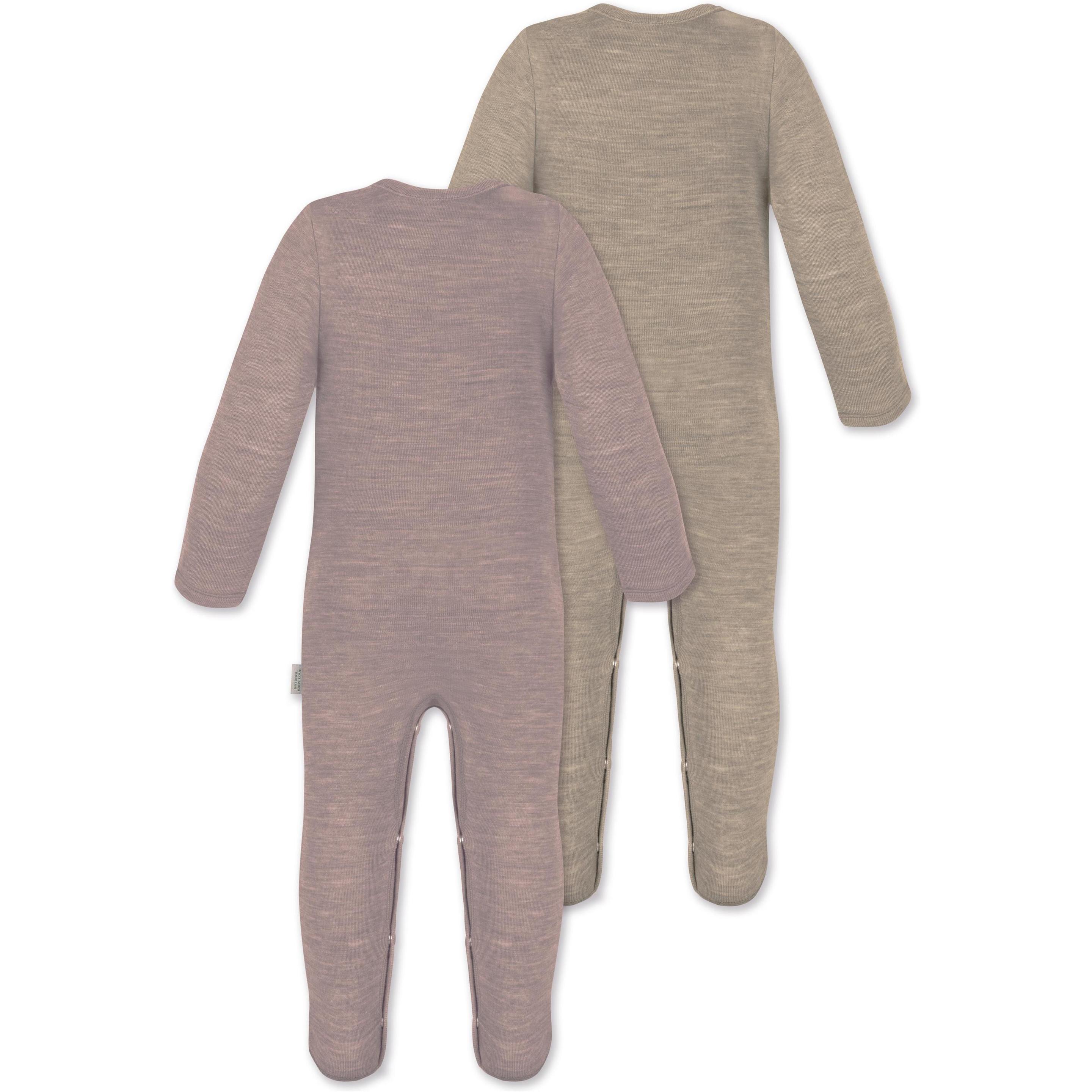 Thumbnail - Normani, Herren, Strampler, 2er Pack MERINO Baby Merino Strampler „Levin" - 9413, Rosa, (80)