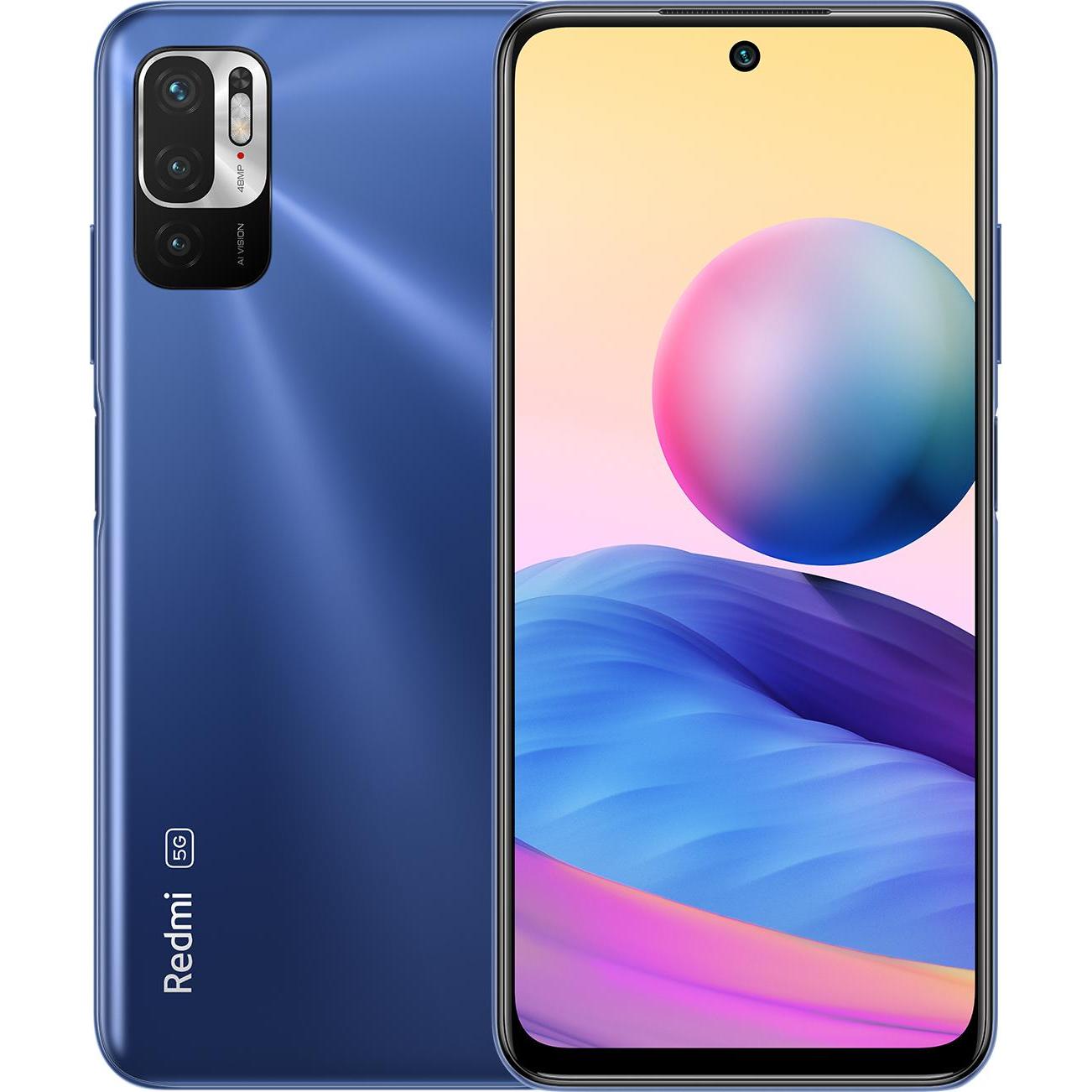 Xiaomi Redmi Note 10 (128 GB, Blue, 6.50", Hybrid Dual SIM, 5G), Smartphone, Blau
