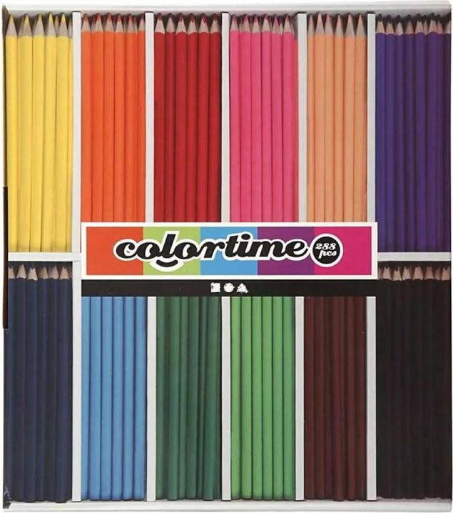 Actual product image Creativ Company Driehoekige Kleurpotloden - Basiskleuren, 288st. (288 x)