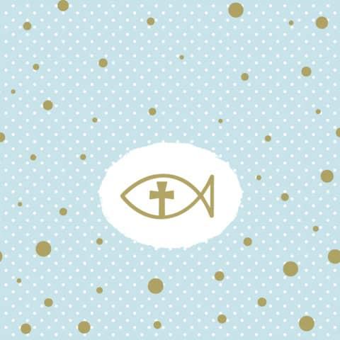 Pesce d'oro con puntini blu