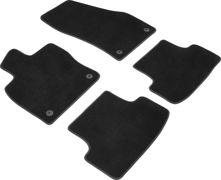 Walser Premium floor mats for Skoda Karoq 07/2017-today (2 front mats + 2 rear mats)