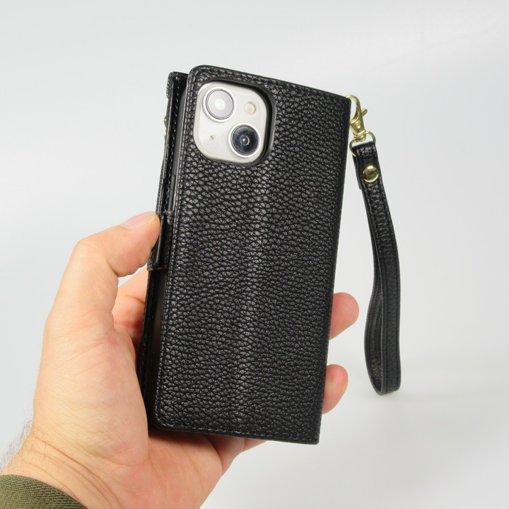 Actual product image PhoneLook Fourre Flip Wallet en cuir végétal avec portefeuille et fermeture magnétique (Apple iPhone 15)