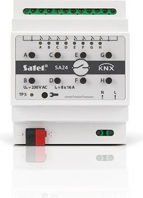 Actual product image Satel KNX 8-channel switching actuator KNX-SA24 (Switch actuator)