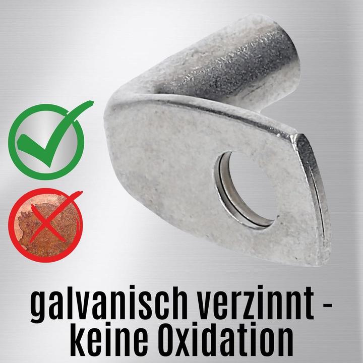 Produktbild Kalitec 10 Stück KA08-L4 Handelsübliche Rohrkabelschuhe gewinkelt 4mm² M4 I ohne Sichtloch I 90° I M