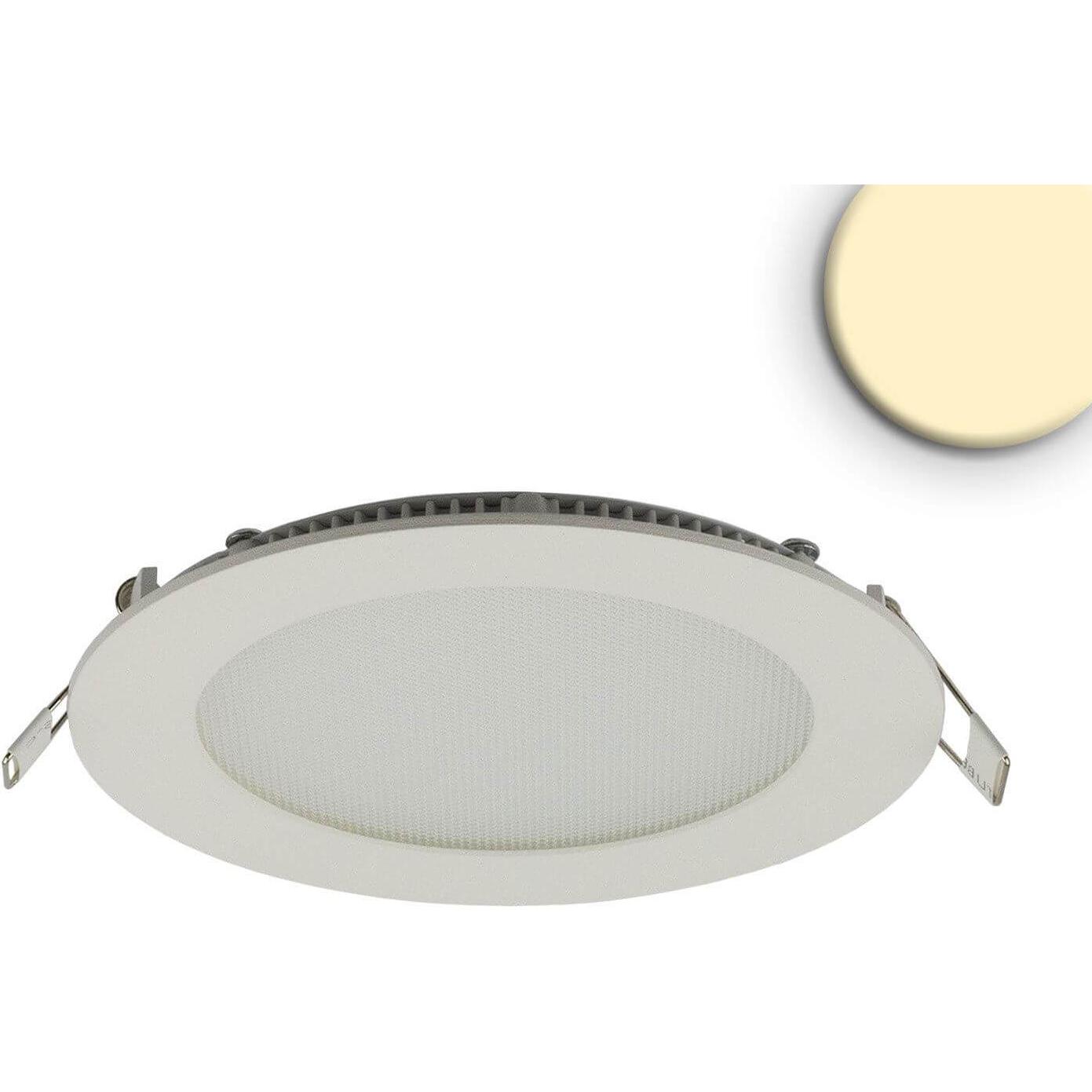 Isoled, Wandleuchte + Deckenleuchte, LED Downlight, 9W, rund, ultraflach, blendungsreduziert, weiss, warmweiss, dimmbar ...