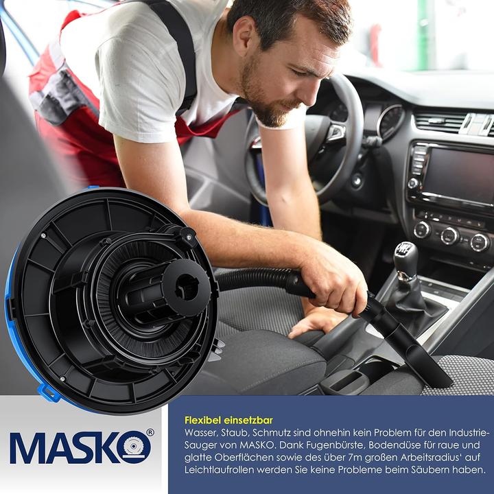 Image du produit Masko Aspirateur industriel bleu (Aspirateur eau et poussière)