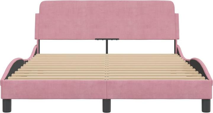 Produktbild vidaXL Bettgestell mit Kopfteil Samt (140 x 190 cm)