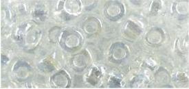Produktbild Rayher Rocailles, 4 mm ø, mit Silbereinzug, kristall
