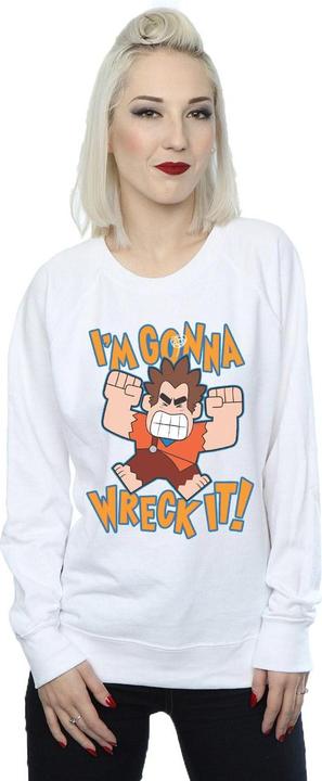 Actual product image Disney Womens/Ladies Wreck It Ralph I'm Gonna Wreck It Sweatshirt (XXL)