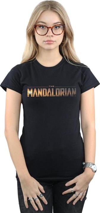 Immagine prodotto Star Wars The Mandalorian Series Logo Maglietta Donna (M)