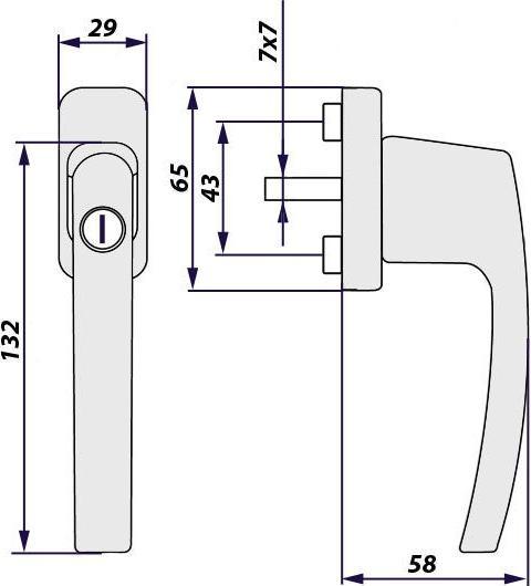 Actual product image tectake Window handle
